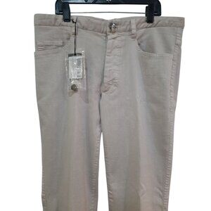Cesare Attolini Beige Jeans Size 34 New With Tags.